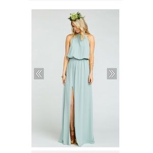 Show Me Your MuMu Heather Halter Dress- Size Small